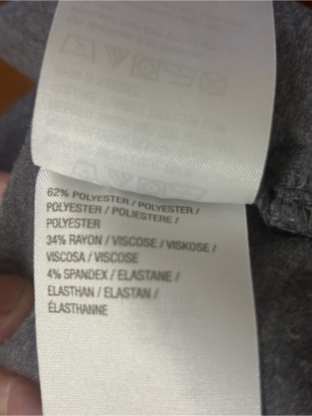 LOGO Lounge Women M Hooded Zip-Front tiered Ruffle Tunic - Gray - Picture 5 of 6